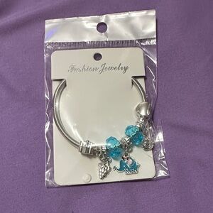 Silver and Blue Charm Bracelet